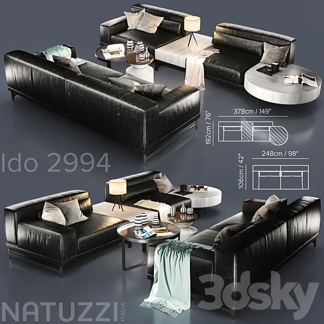 Sofa Natuzzi Ido 3DSMax File
