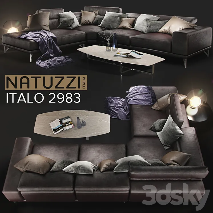 Sofa NATUZZI Italo 2983 3DS Max