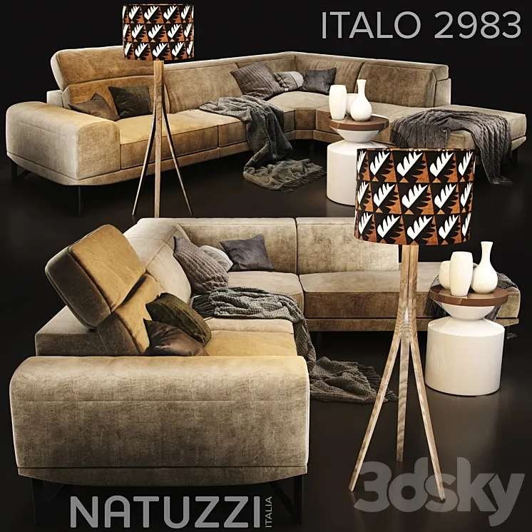 Sofa Natuzzi Italo 2983 3DS Max