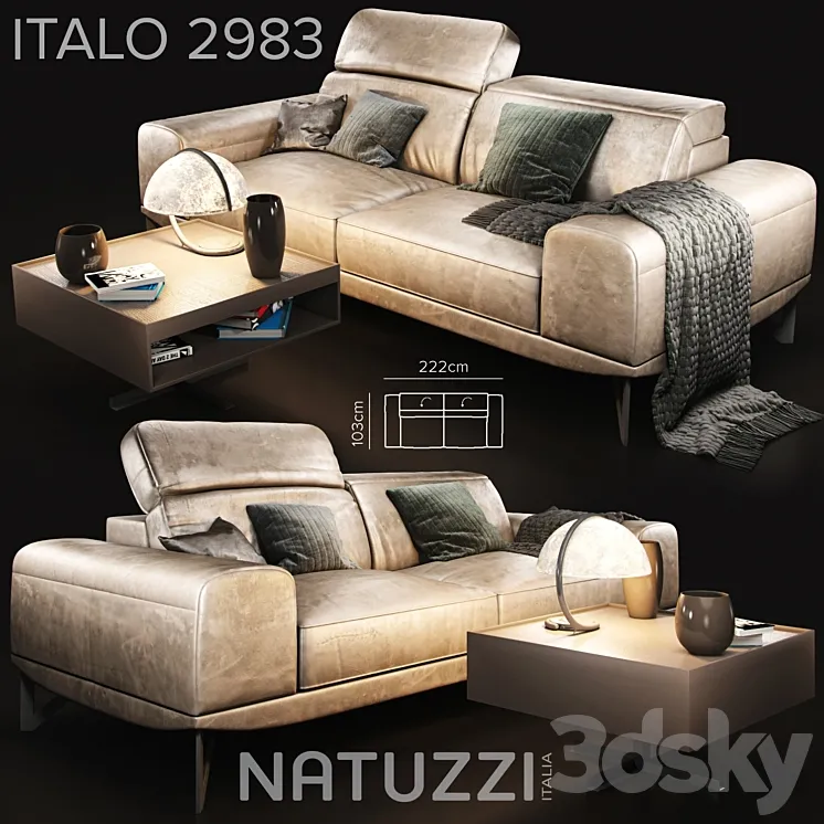 Sofa Natuzzi Italo part 3DS Max