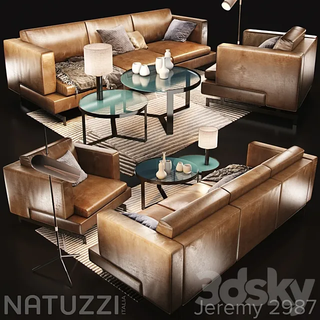 Sofa Natuzzi Jeremy 2987 3DS Max Model