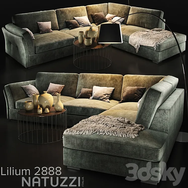 Sofa natuzzi Lilium 3DS Max