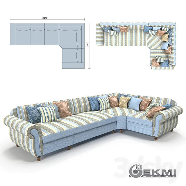 Sofa “Nelson” from the factory Acme 3DSMax File