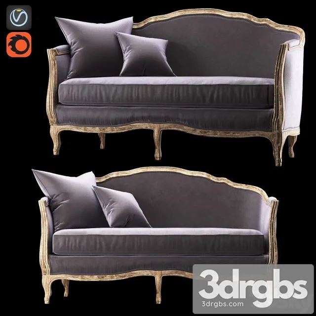 Sofa Ondine Salon Bench 3dsmax Download