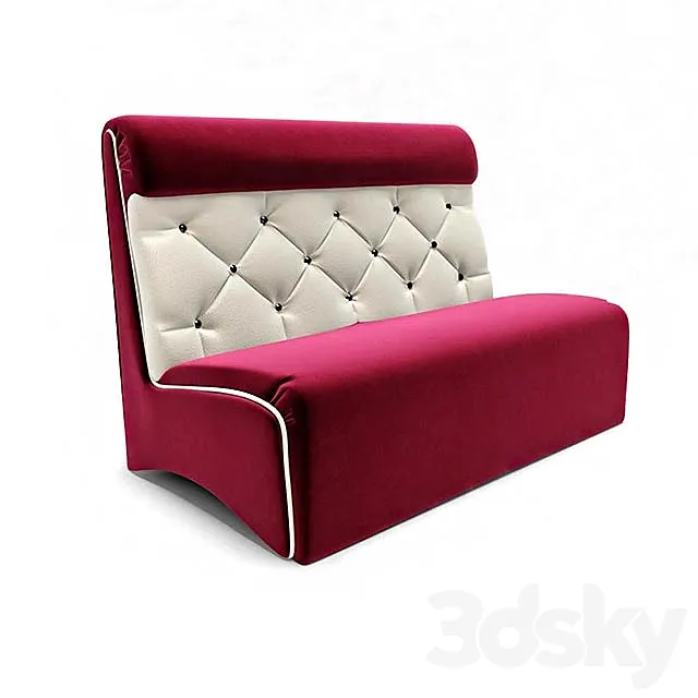 Sofa Paphos Black & White 3ds Max