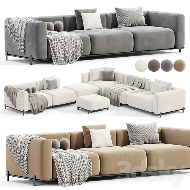 Sofa Poliform Brera 3ds Max