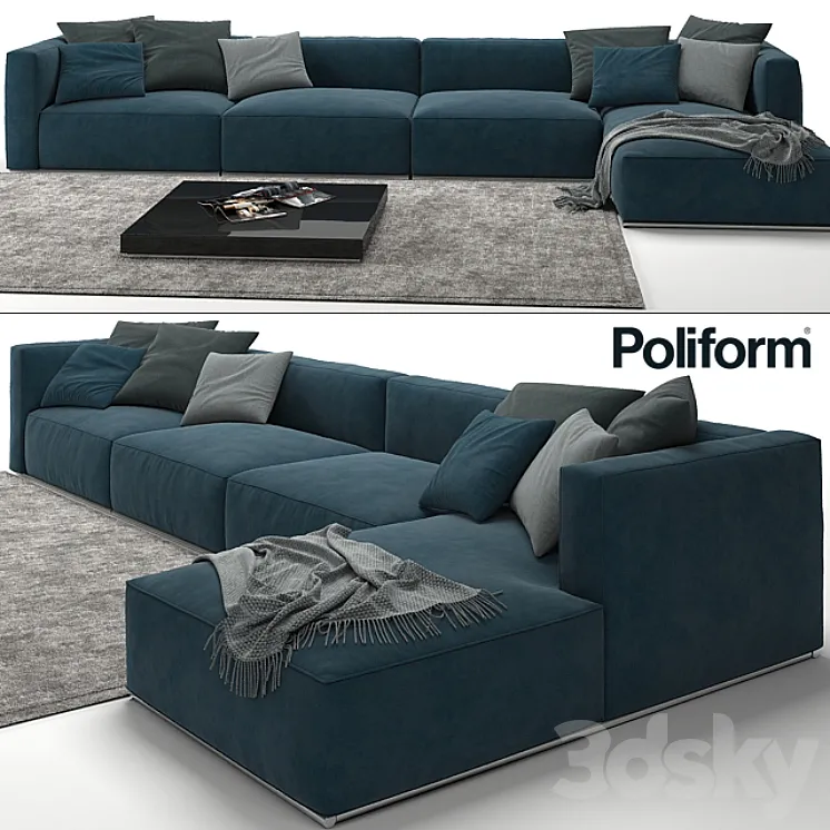 Sofa Poliform Shangai 3DS Max
