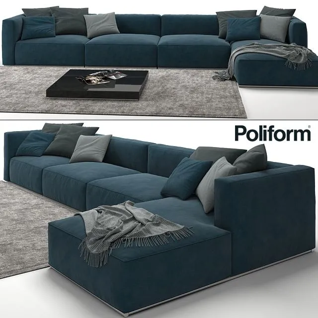 Sofa Poliform Shangai 3dsMax Model