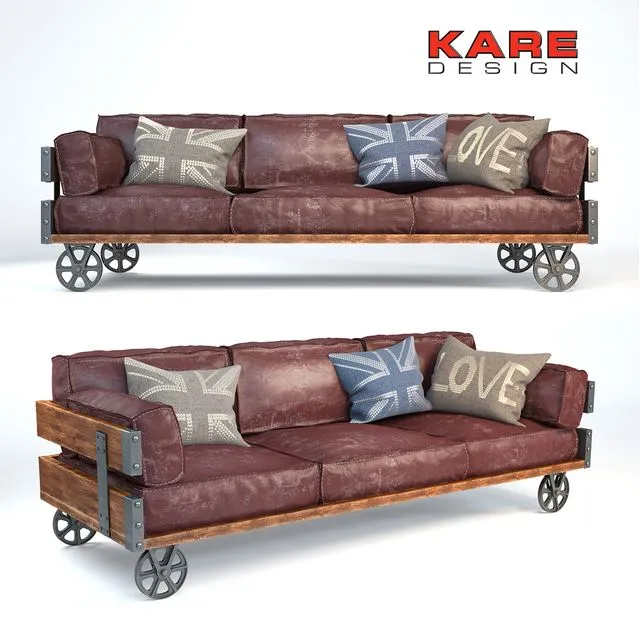 Sofa Railway Kare 3dsMax Model