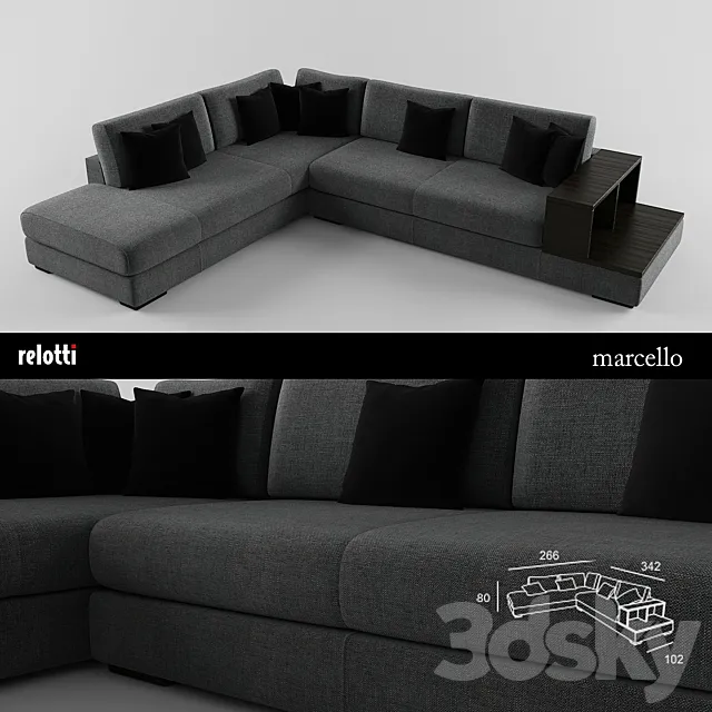 Sofa Relotti Marcello 3DS Max Model