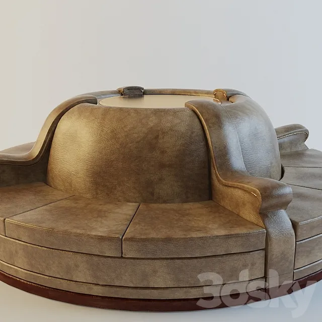 Sofa round 3DS Max Model