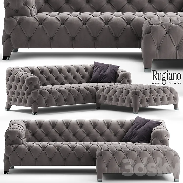 Sofa rugiano cloud 3DS Max