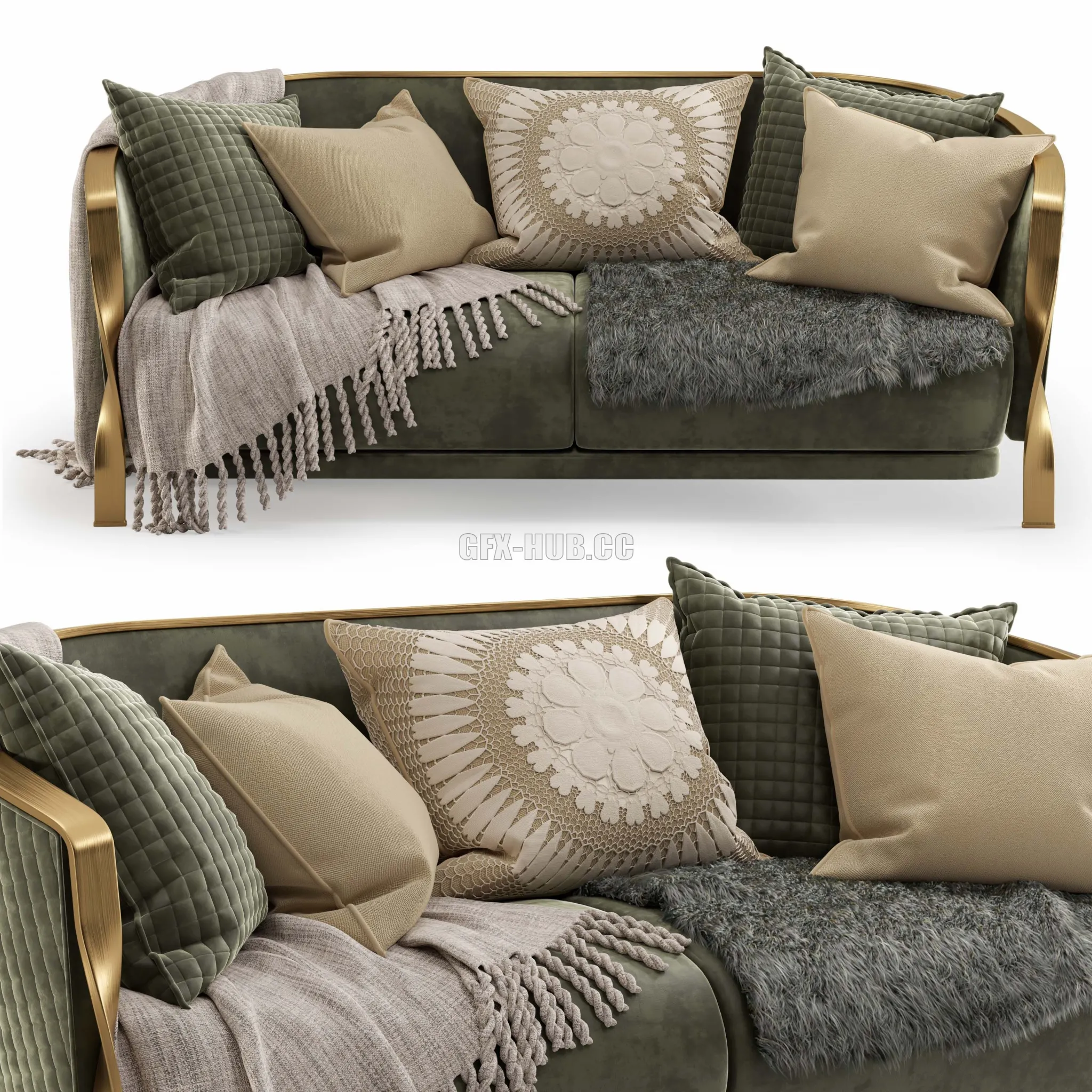 Sofa Rugiano Furniture Nella Vetrina 3dsMax Model