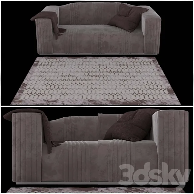 Sofa Rugiano the Cadillac and carpet Rugiano Platinum 3DSMax File