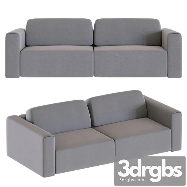 Sofa santo textile gray 2 3dsmax Download