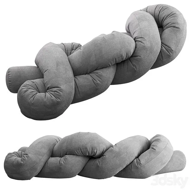 Sofa sausage massfurniture 3 3dsMax Model