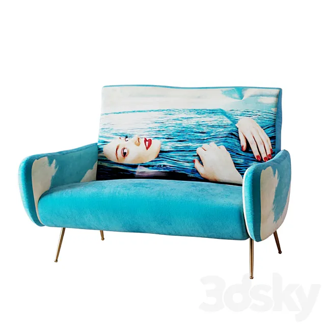 Sofa Seletti Sofa Two Seater Sea Girl 3DS Max Model