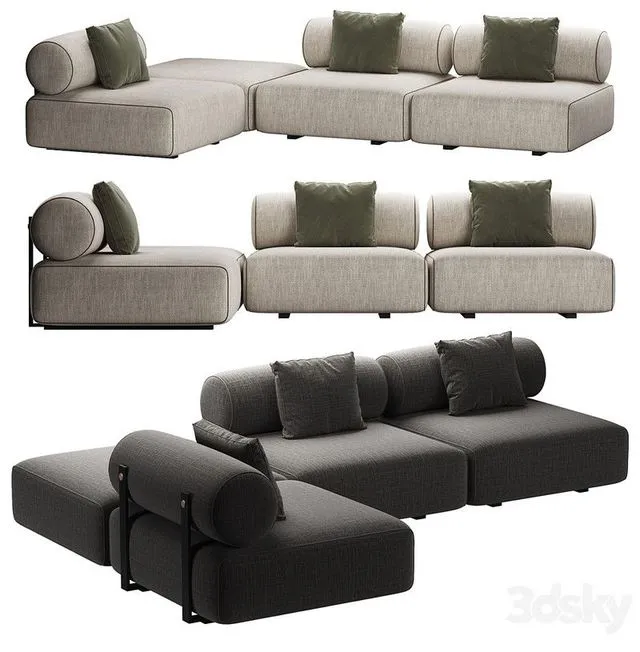 Sofa Shinto by Domkapa (with pillows)) 3dsMax Model