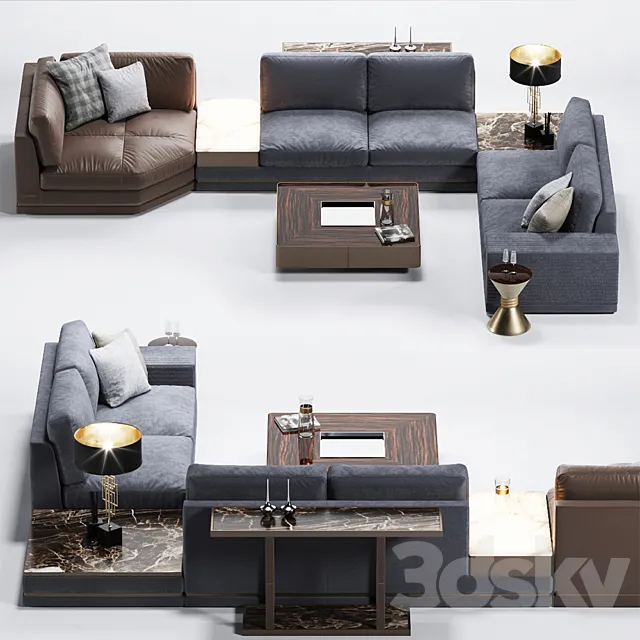 Sofa SONEN W 574 Giuseppe Iasparra from Longhi 3DS Max Model