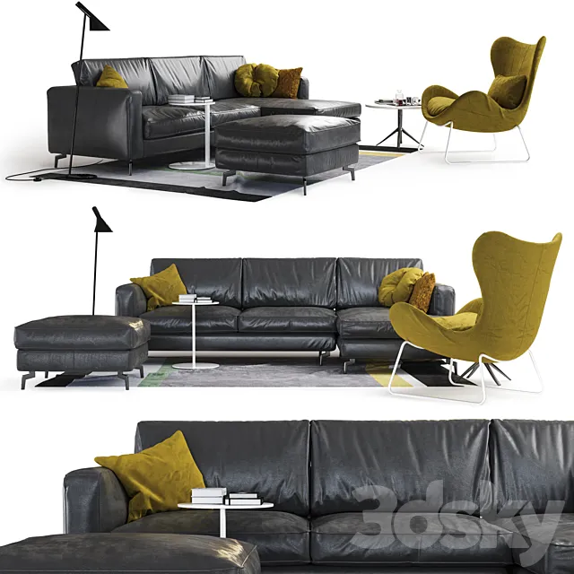 Sofa SQUARE from Calligaris 3DSMax File