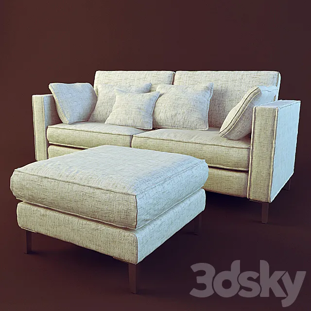 sofa + stool 3DSMax File