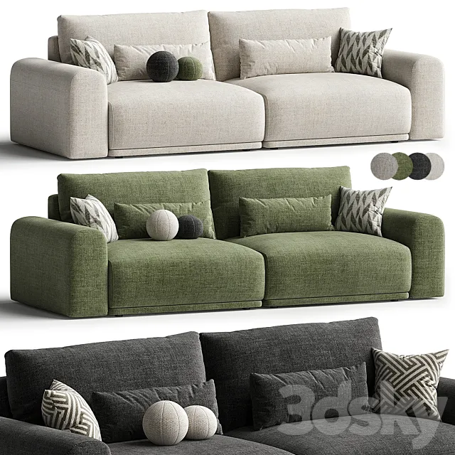 Sofa Straight Grail 3DS Max Model