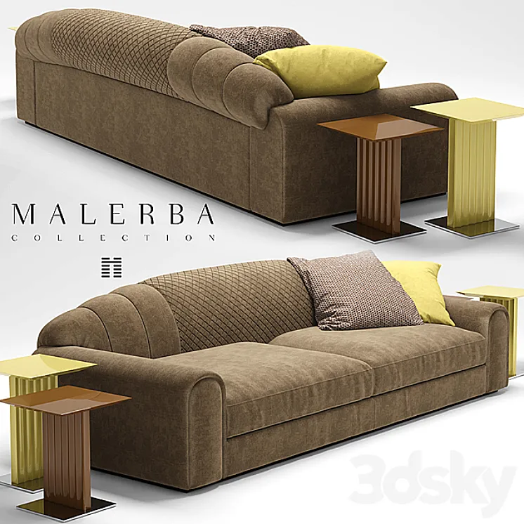 Sofa tables and picture malerba 3DS Max