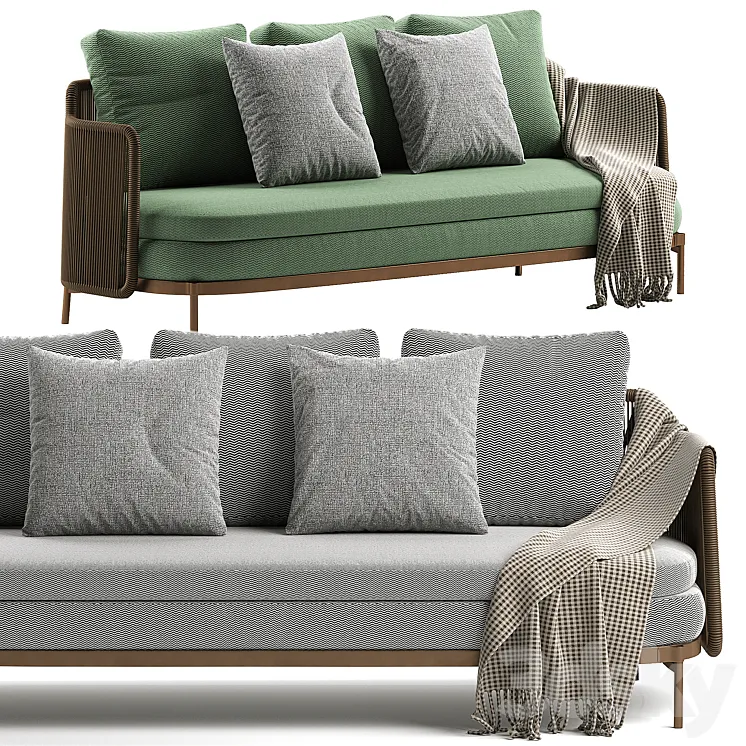 Sofa Tape Cord Minotti 3DS Max