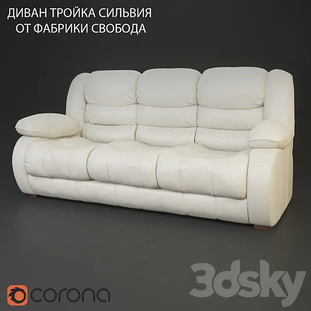 SOFA THREE Silvio FABIKI FREEDOM 3DSMax File