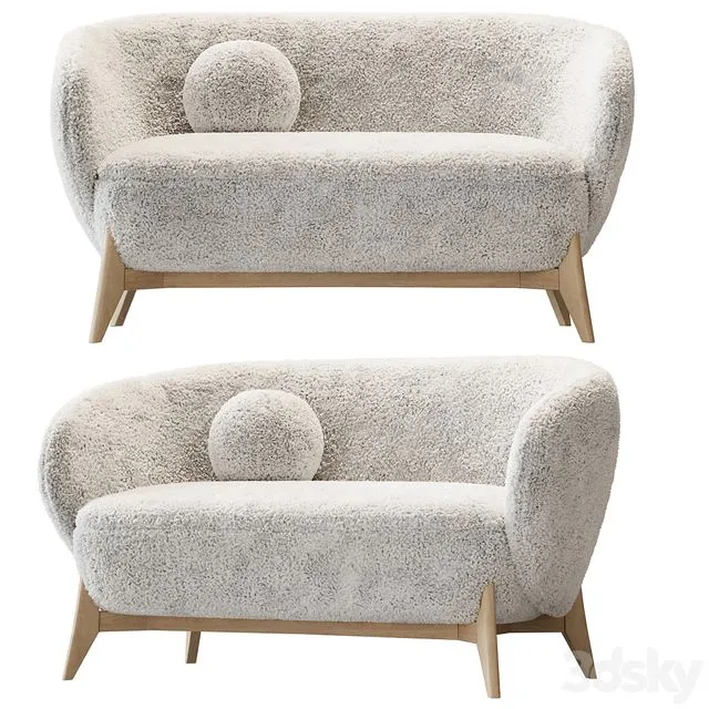 Sofa Tilar Cozy White 3dsMax Model