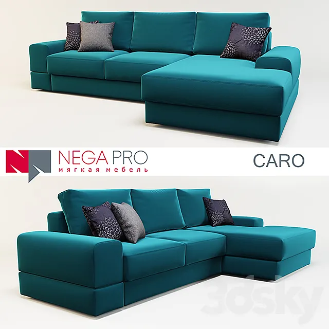 Sofa trehmesny CARO _ O’PRIME. 3ds Max