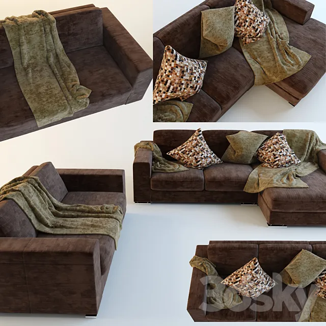 Sofa with cushions 3DSMax File