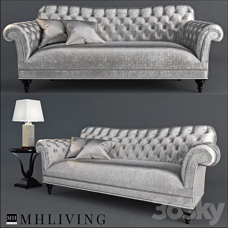 Sofa with lamp and table MHLIVING 3DS Max