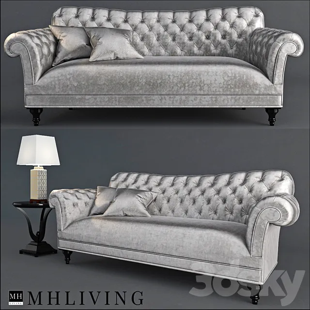 Sofa with lamp and table MHLIVING 3DSMax File