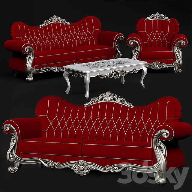 Sofa_Armchair Classic №1 “MONDELUX” 3ds Max