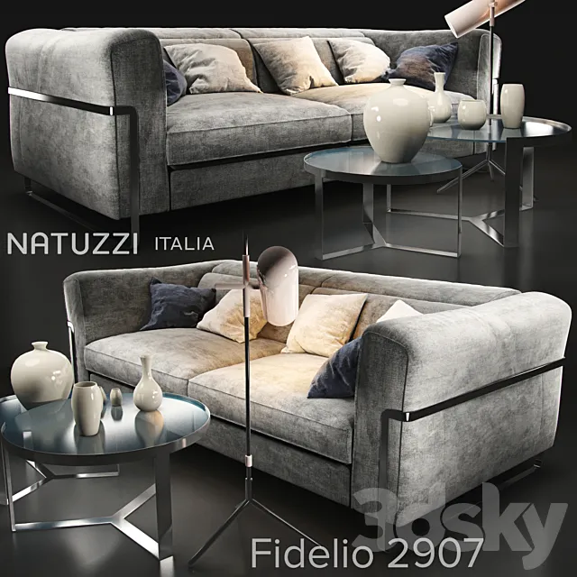 Sofa_natuzzi_fidelio 2907 3ds Max