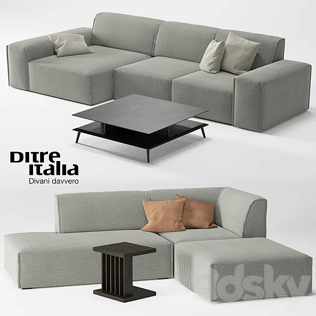 Sofas and armchair Ditre Italia MONOLITH 3ds Max