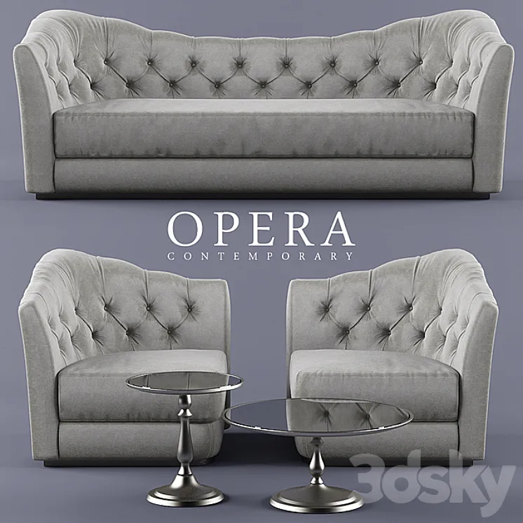 Sofas chairs tables opera BUTTERFLY 3DS Max