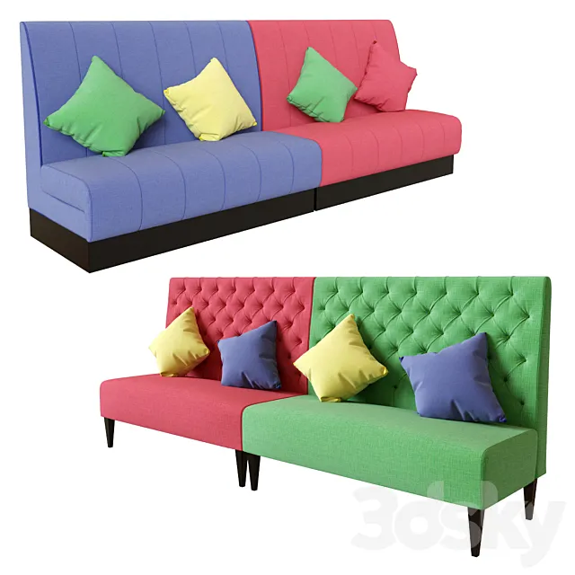 Sofas for restaurants. cafes 3DSMax File