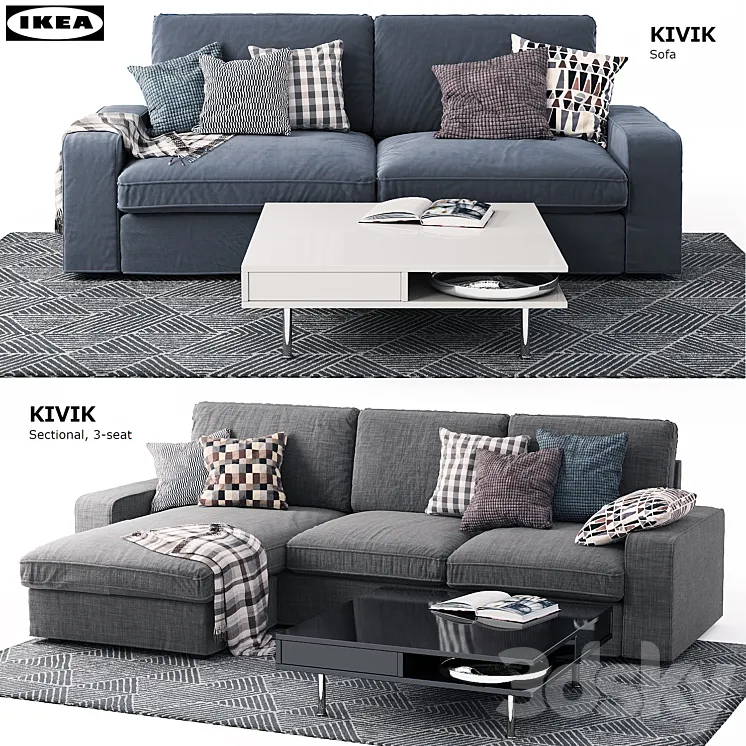 Sofas Kivik Ikea \/ Ikea 3DS Max