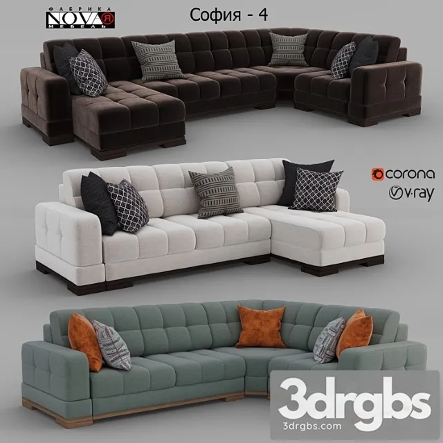 Sofas sofia – 4 factory novaya furniture 2 3dsmax Download