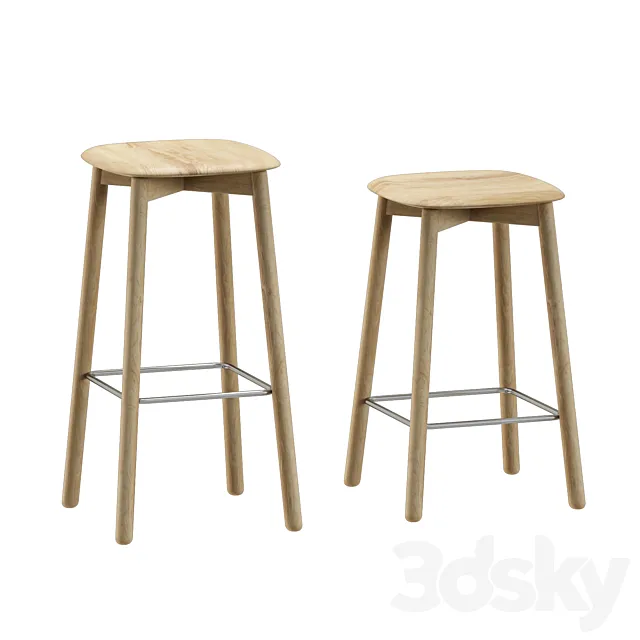 Soft edge 32 bar stool 3DS Max Model