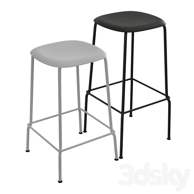 Soft Edge Bar Stool P30 3DS Max Model