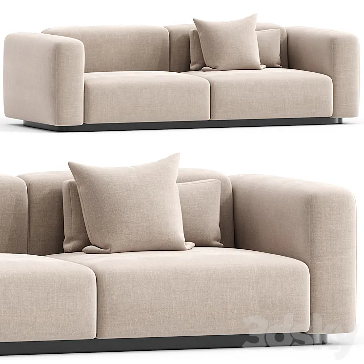 Soft Modular Sofa by Vitra 3DS Max Model