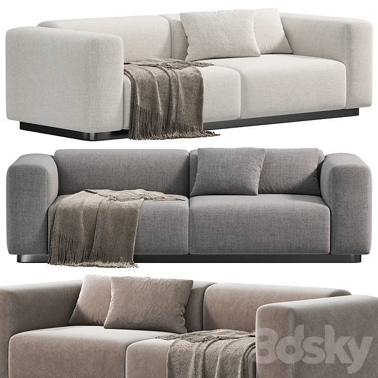 Soft Modular Sofa by Vitra sofas 3DS Max Model