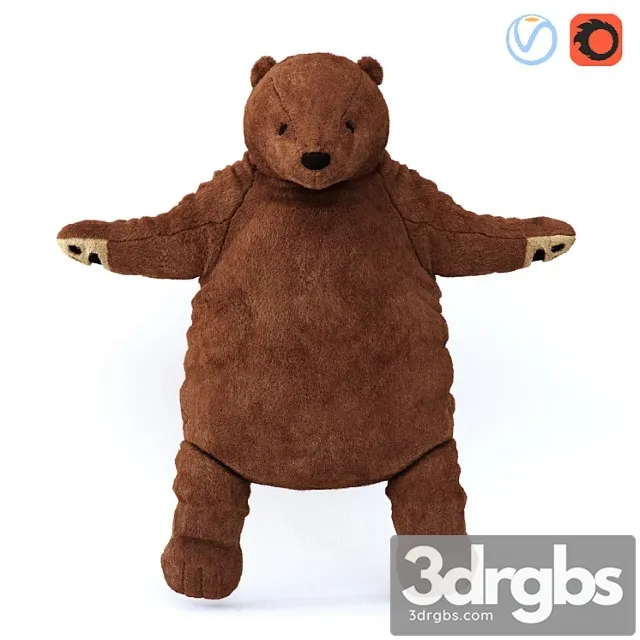 Soft Toy Brown Bear Dyungelskog 3dsmax Download