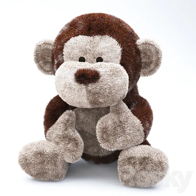 Soft toy monkey 3ds Max