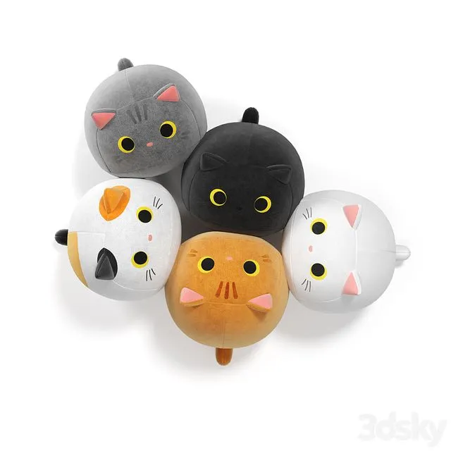 Soft toys cats 3dsMax Model