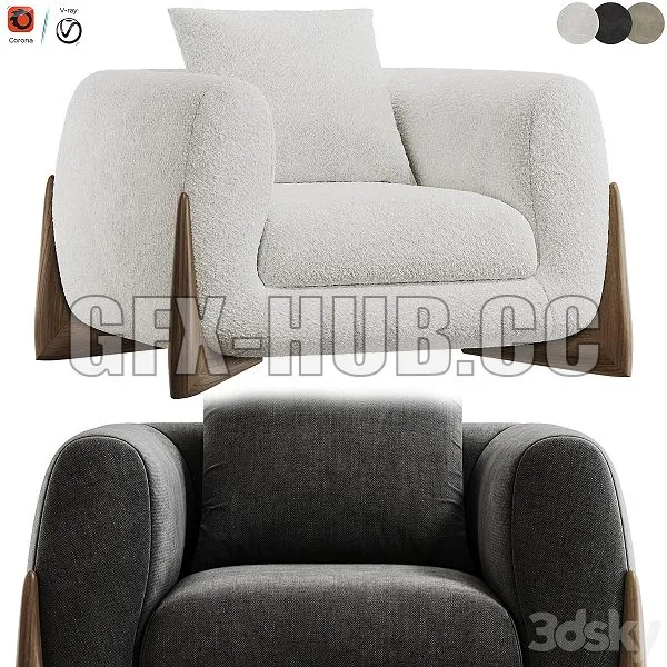 Softbay Armchair by Porada 3dsMax Model