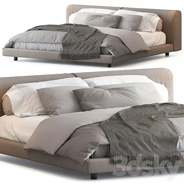 SOFTWALL BED BY LIVING DIVANI 3ds Max